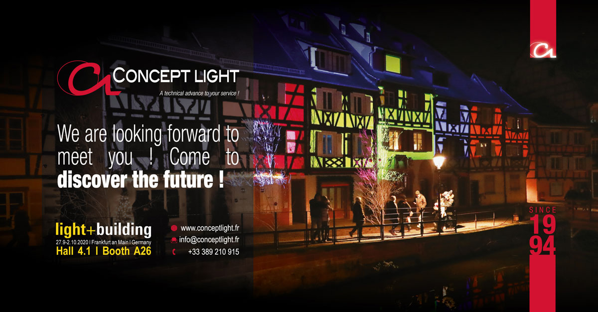 You are currently viewing Concept Light sera présent au "Light+Building" du 27 Septembre au 2 Octobre 2020 à Francfort