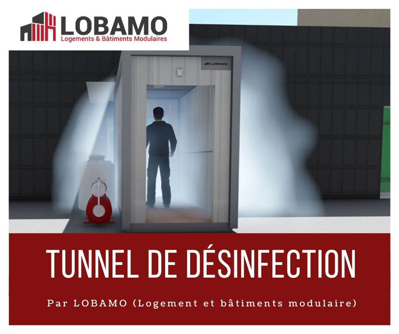 Lire la suite à propos de l’article Tunnel de désinfection par LOBAMO, Entreprise marocaine de construction des bâtiments modulaires