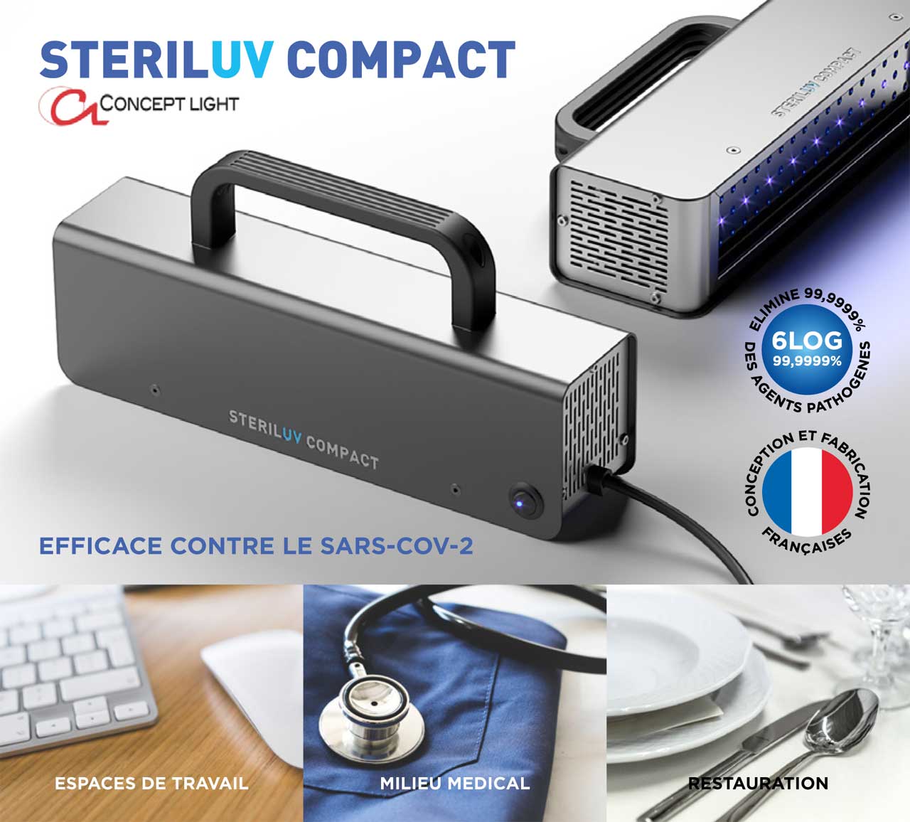 Lire la suite à propos de l’article La désinfection par Ultra-violets : un dispositif compact par Concept Light.