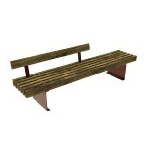 Banc Marrakech en bois avec dossier