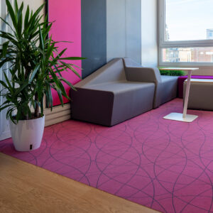Sol PVC floqué avec des fibre de polyamide à la surface